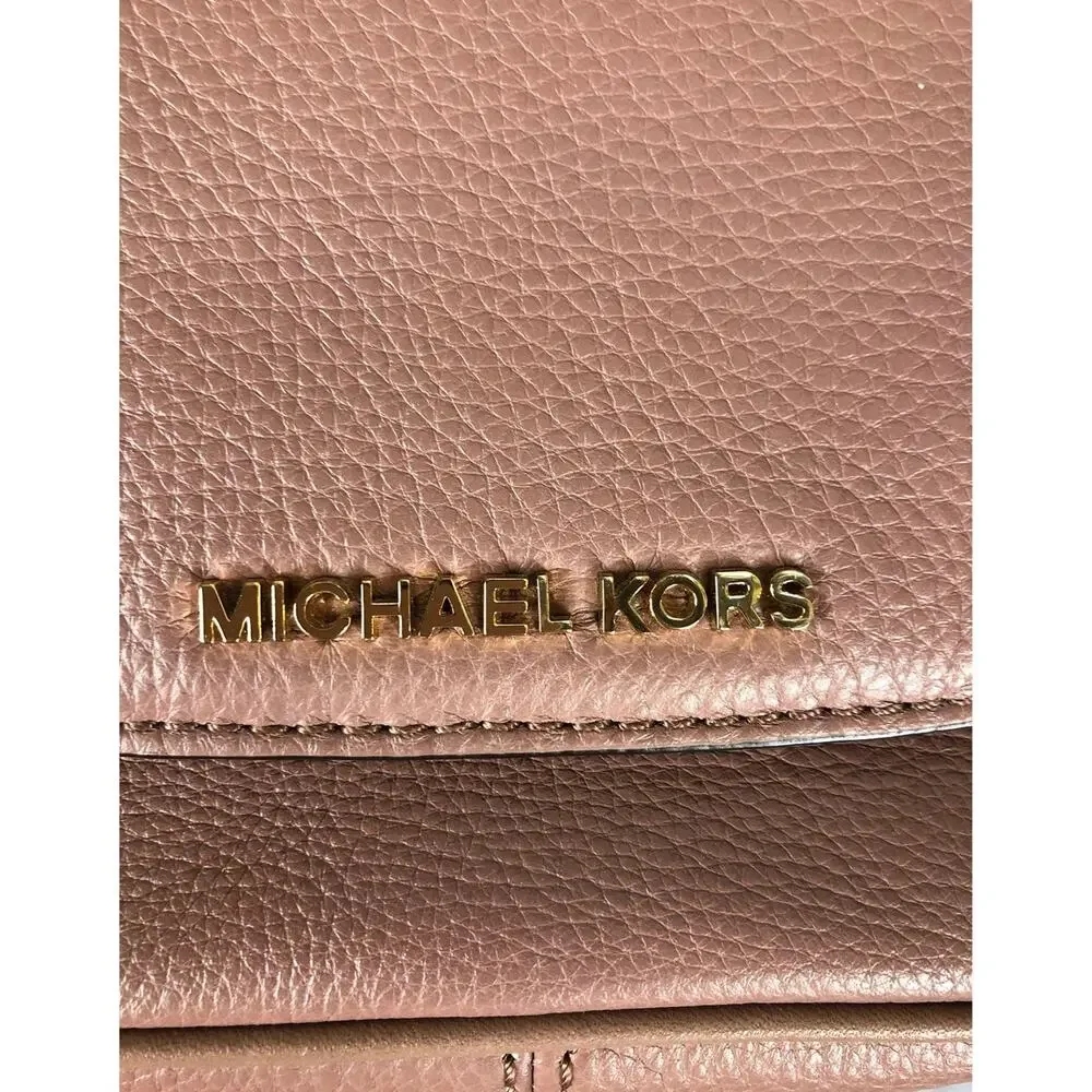 Michael Kors Crossbody brown with gold chain handle
